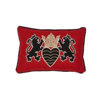 Lionheart Applique Pillow - BLACK & GOLD