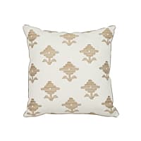 Rubia Embroidery Pillow - IVORY