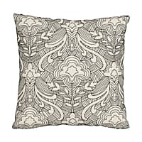 Hendrix Embroidery Pillow - BLACK