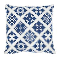 Tristan Patchwork Pillow - INDIGO
