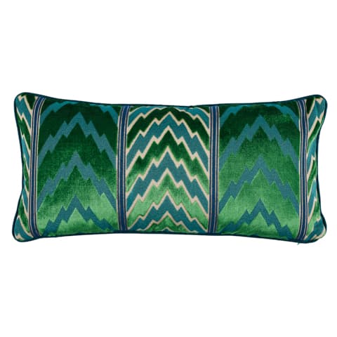 Florentine Velvet Pillow - EMERALD