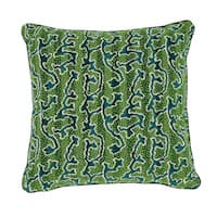 Corail Velvet Pillow - EMERALD GREEN