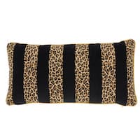 Guepard Stripe Velvet Pillow - BLACK