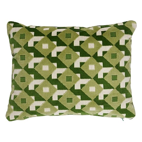 Dazzle Ship Velvet Pillow - VERDANT