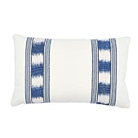 Banyan Ikat Pillow - BLUE & WHITE