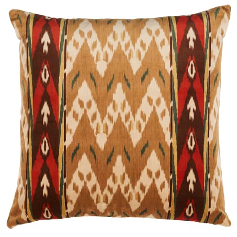 Samar Ikat Velvet Pillow - GOLD