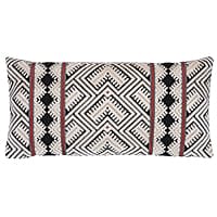 Parvin Velvet Pillow - BLACK & IVORY