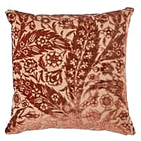 Saz Paisley Velvet Pillow - TERRACOTTA