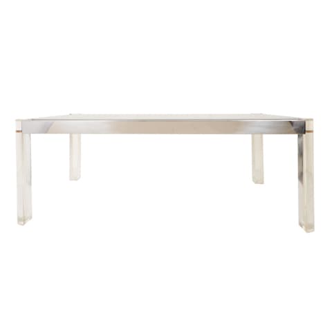 1970s Lucite Dining Table, Italy - CHROME