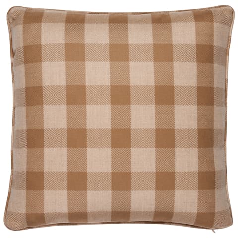 Galt Wool Check Pillow - COFFEE