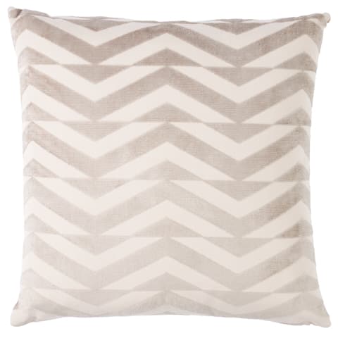 Broken Chevron Pillow - TAUPE ON IVORY