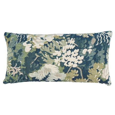 Verdure Tapestry Pillow - PEACOCK