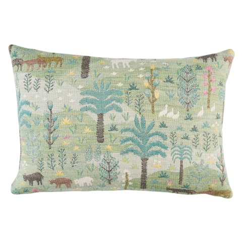 Las Colinas Scenic Tapestry Pillow - GREEN