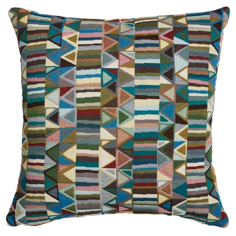 Bizantino Quilted Weave Pillow - PEACOCK