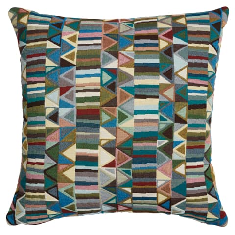 Bizantino Quilted Weave Pillow - PEACOCK