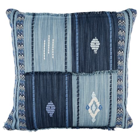 Aravali Patchwork Pillow - DENIM AND INDIGO