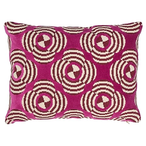 Le Moderne Cut Velvet Pillow - MAGENTA