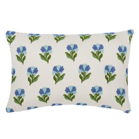 Rosina Floral Pillow - CORNFLOWER