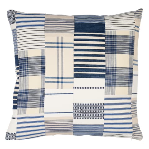 Carlisle Patchwork Pillow - INDIGO