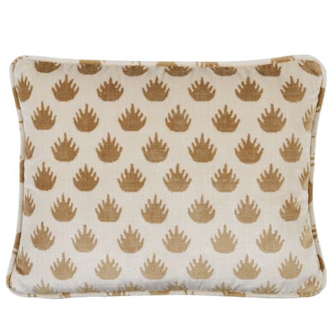 Coronation Velvet Pillow - CAMEL