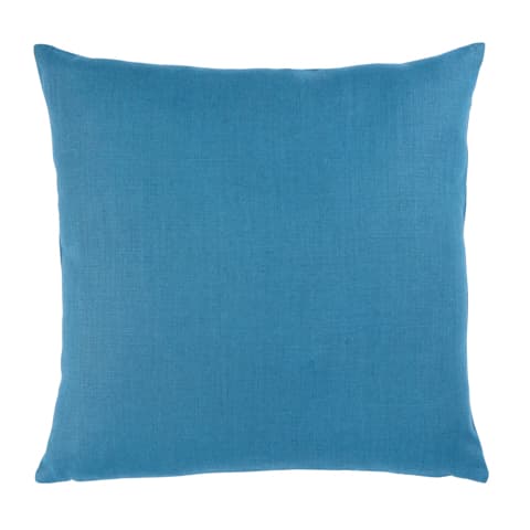 Leo Glazed Linen Pillow - PEACOCK