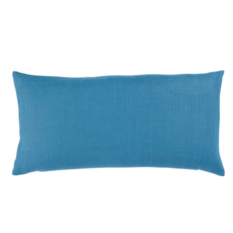 Leo Glazed Linen Pillow - PEACOCK