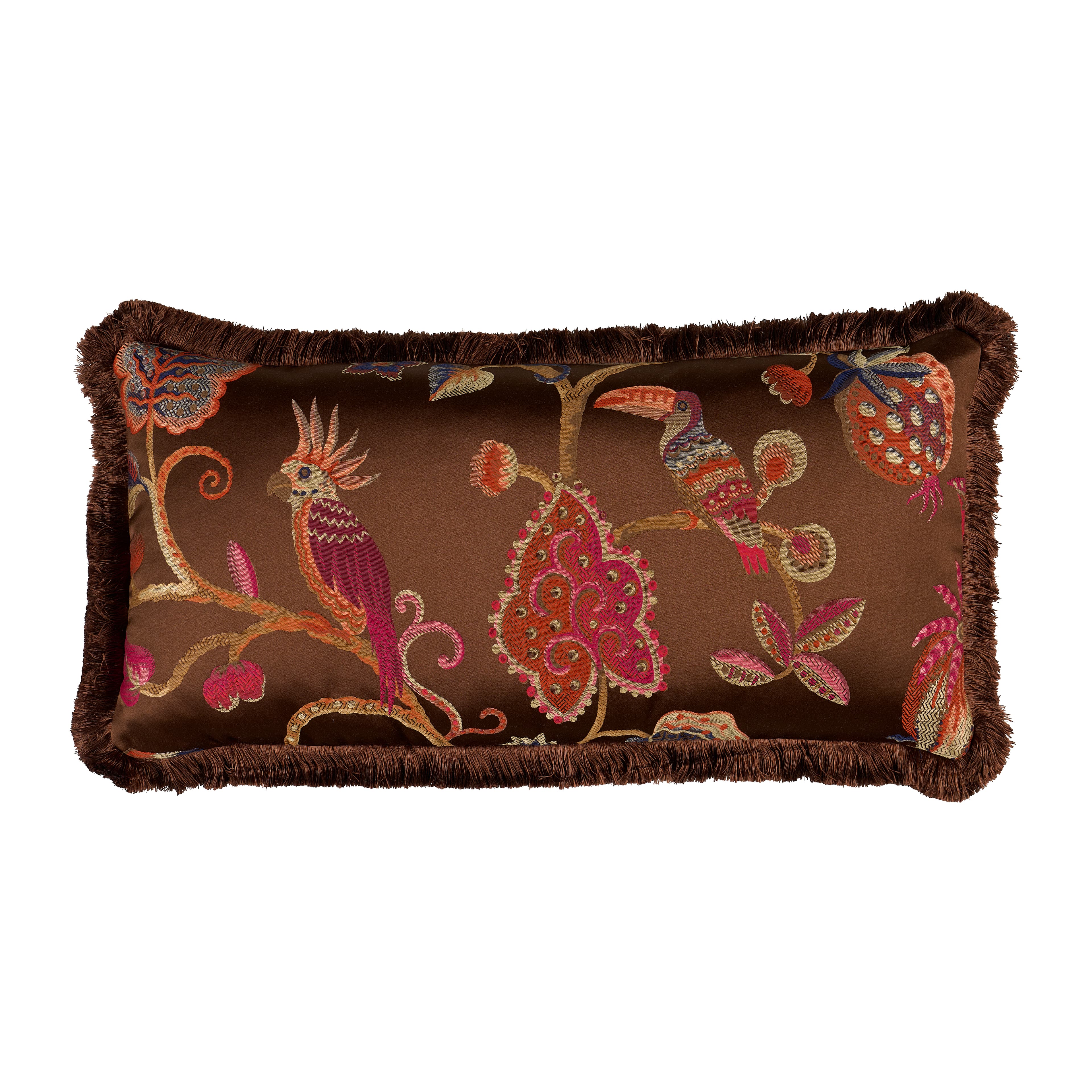 Birds of Paradise Pillow - CHESTNUT