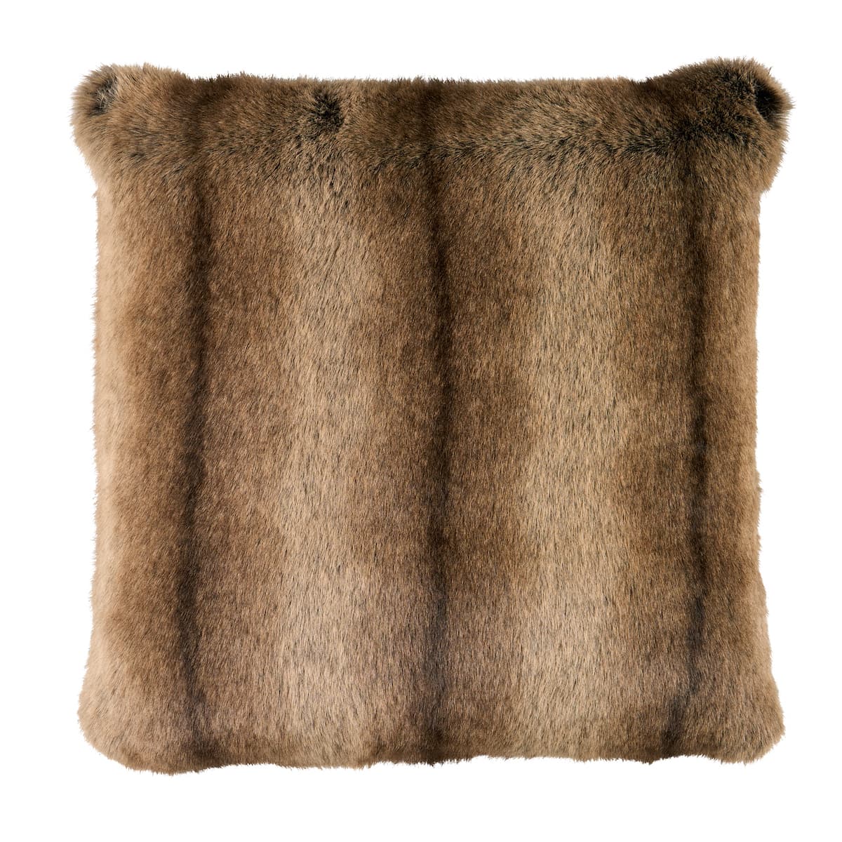Verbier Faux Fur Pillow - CHOCOLATE
