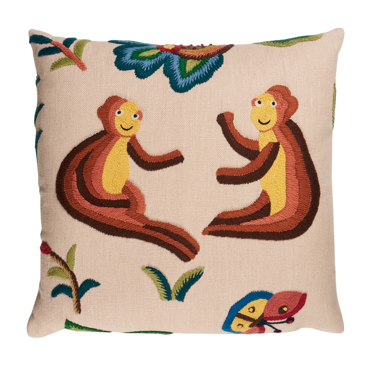 Spotswood Crewel Pillow C - PARADISE