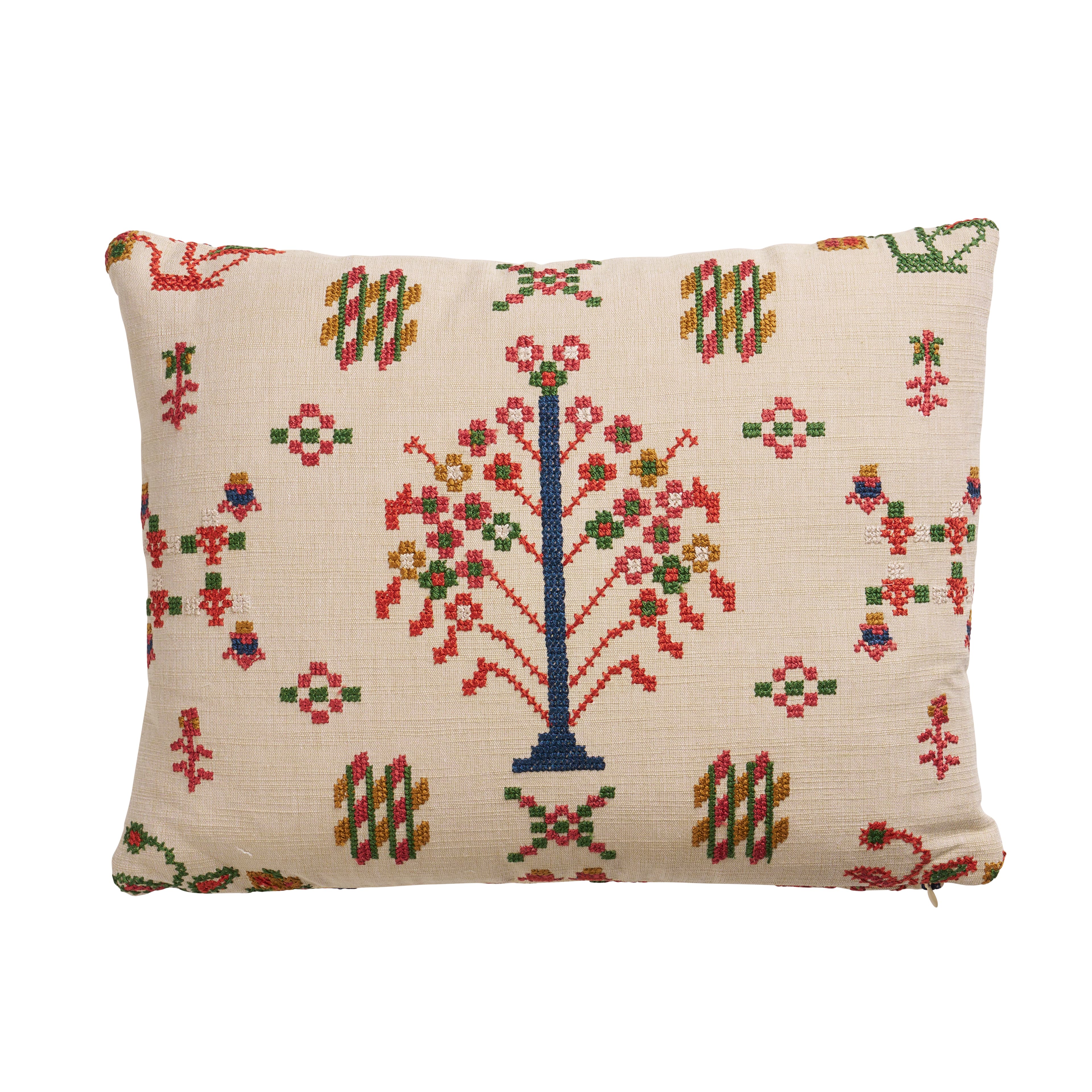 Fairview Cross Stitch Pillow - MULTI