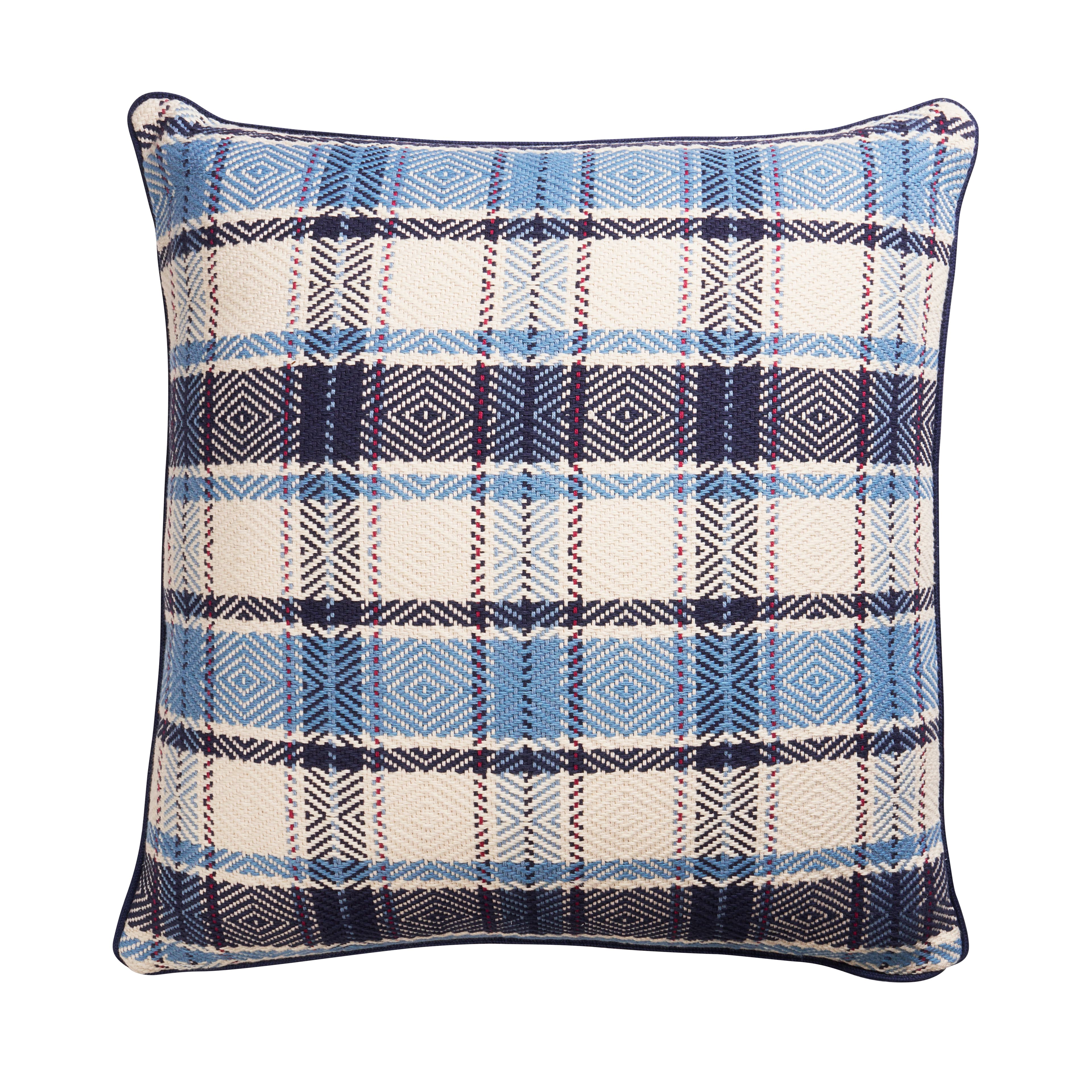 Heidi Plaid Pillow - INDIGO