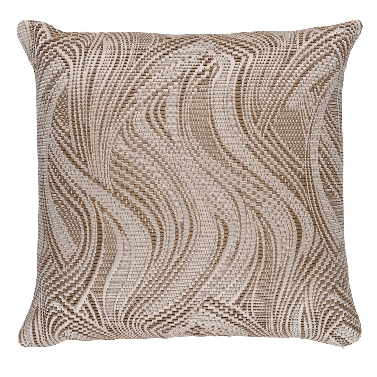 Quilted Waves I/O Pillow - METALLIC BROWN