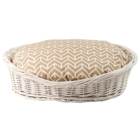 Chevron Dog Bed - SAND