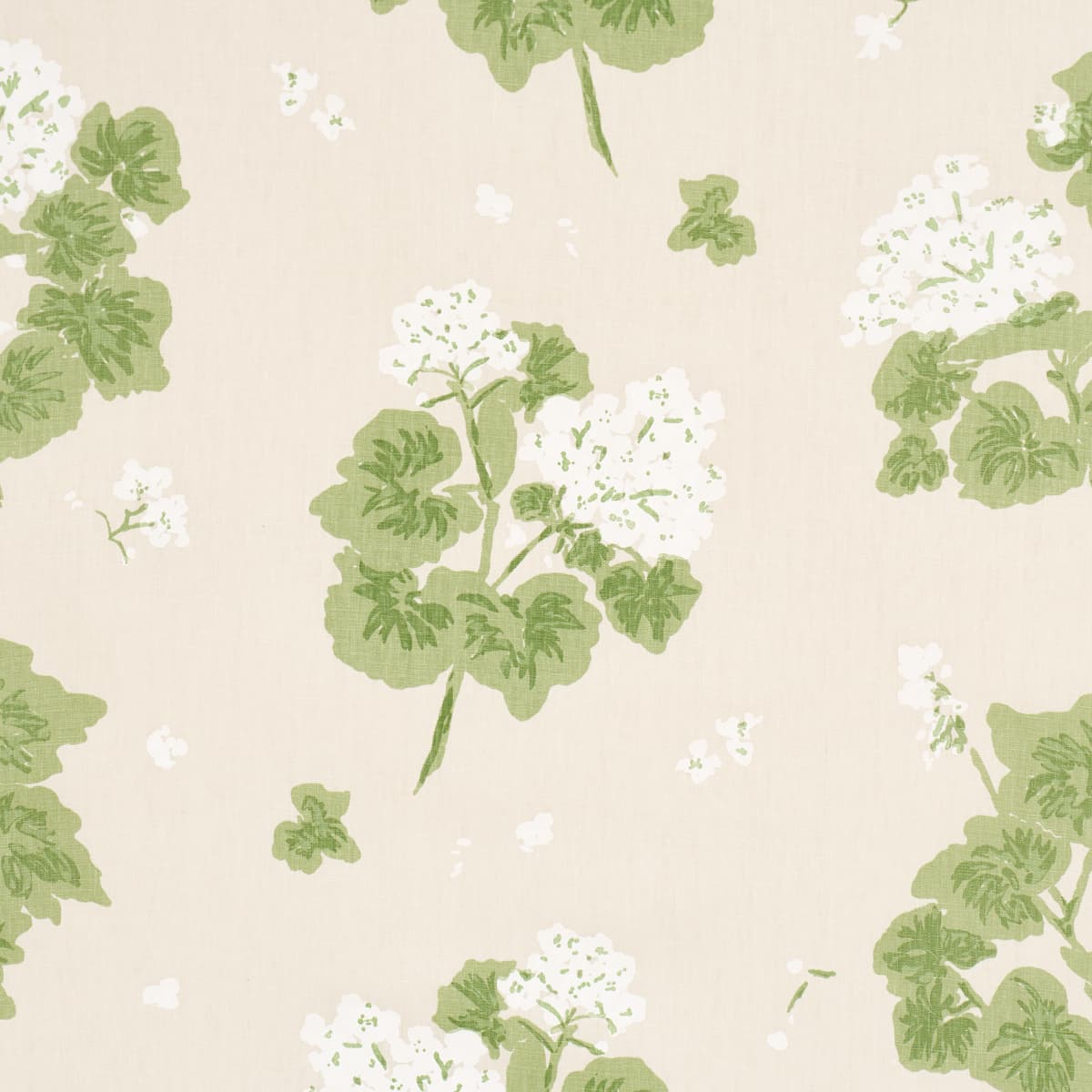 GERANIUM - WHITE ON NATURAL