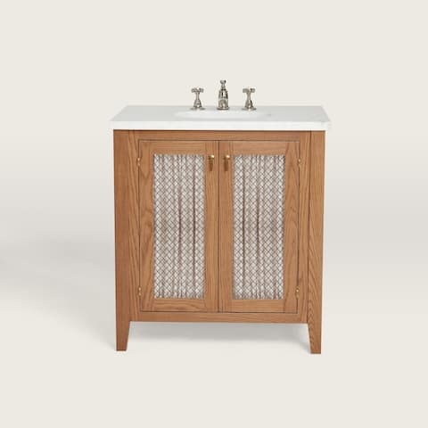 Anna Vanity with Curtain - WINDSOR OAK
