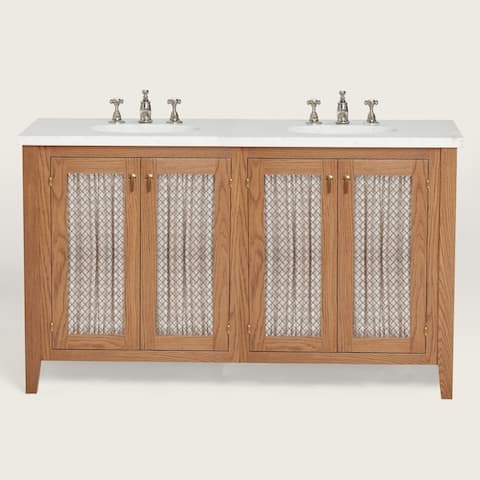 Anna Vanity with Curtain - WINDSOR OAK