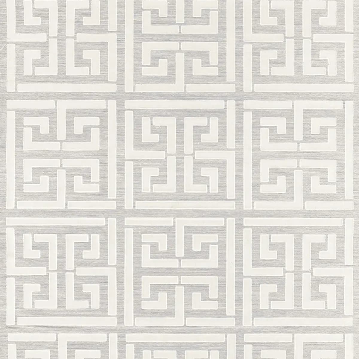 GREEK KEY SISAL_ SILVER