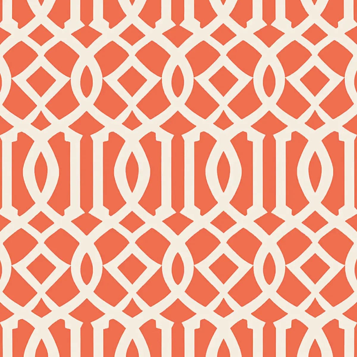 IMPERIAL TRELLIS II_ IVORY / MANDARIN