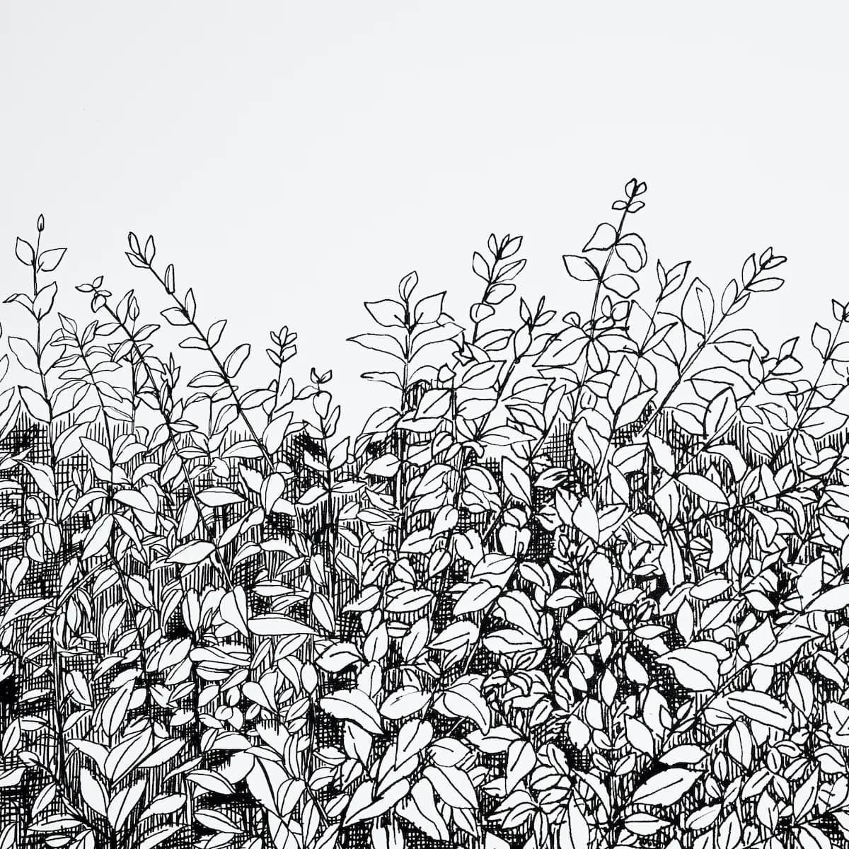 GREENERY GALORE VINYL PANEL_ BLACK