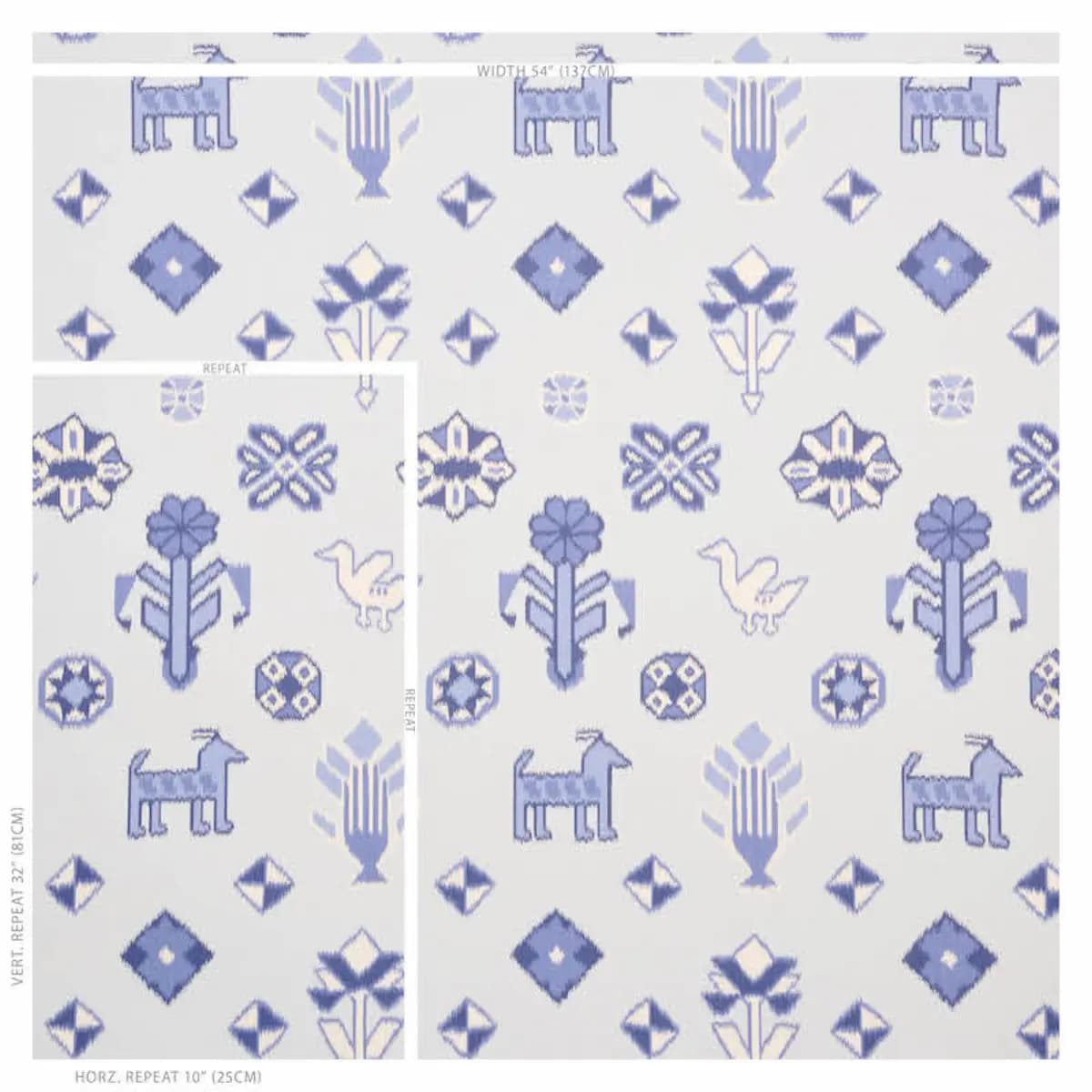 CHUSKA WARP PRINT_ BLUE