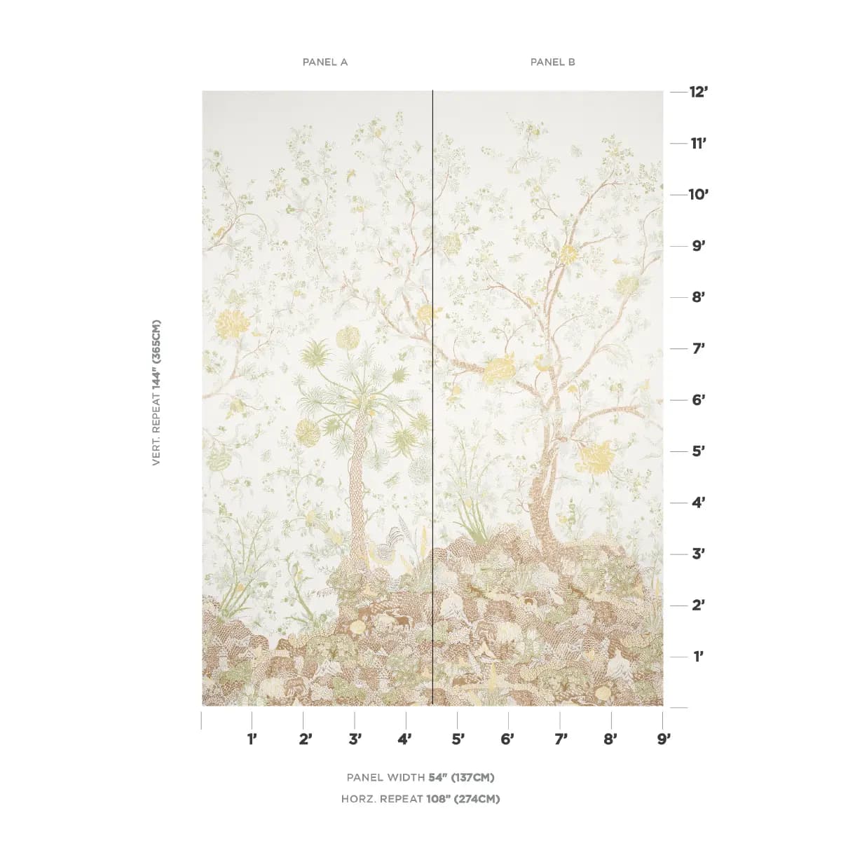 AMALTAS PANEL SET_ GREEN & YELLOW
