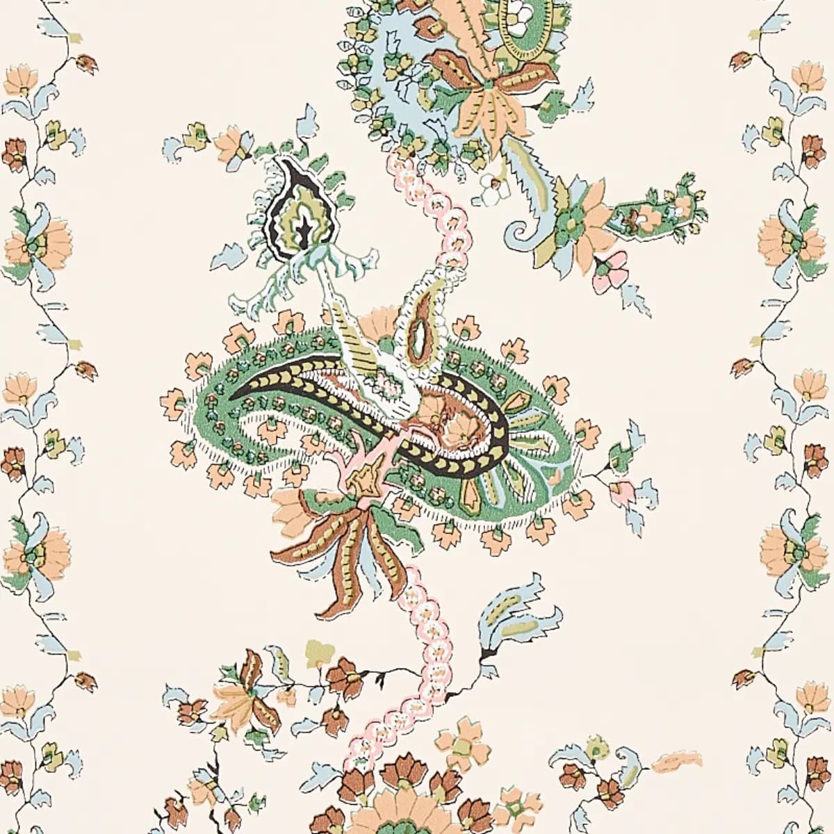 ELENA PAISLEY STRIPE_ GREEN