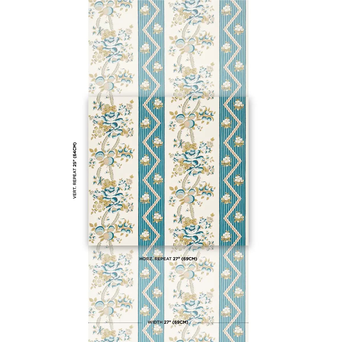 SYLVAIN FLORAL STRIPE_ TEAL