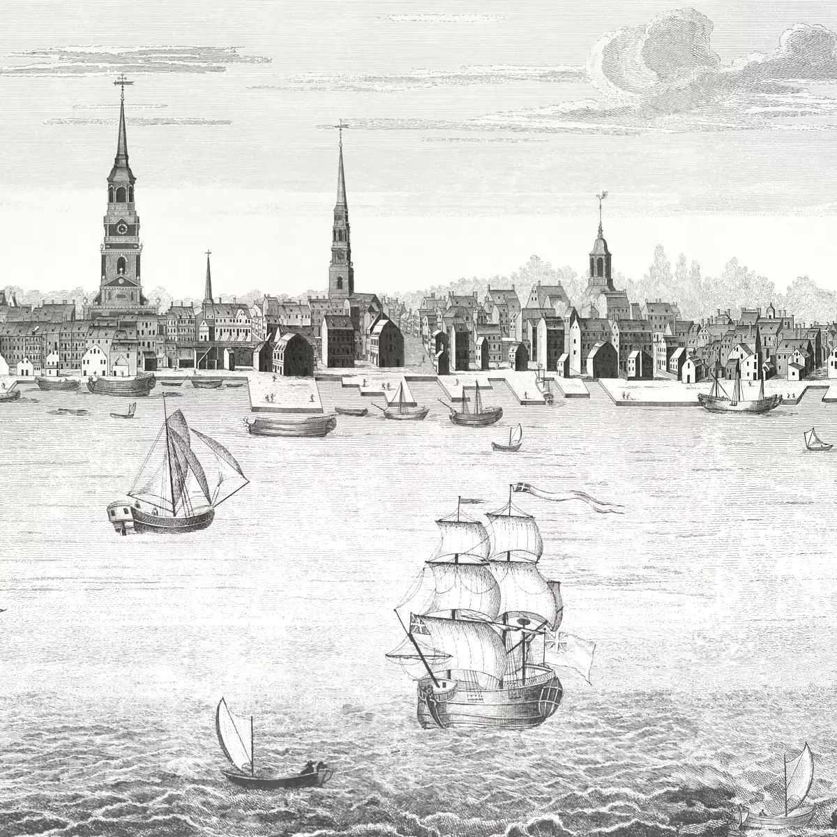 PHILADELPHIA HARBOR 3 PANEL SET_ BLACK