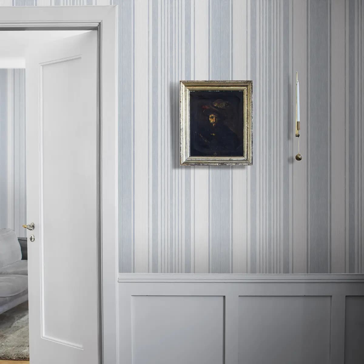 LINEN STRIPE BY BORÅSTAPETER_ BLUE