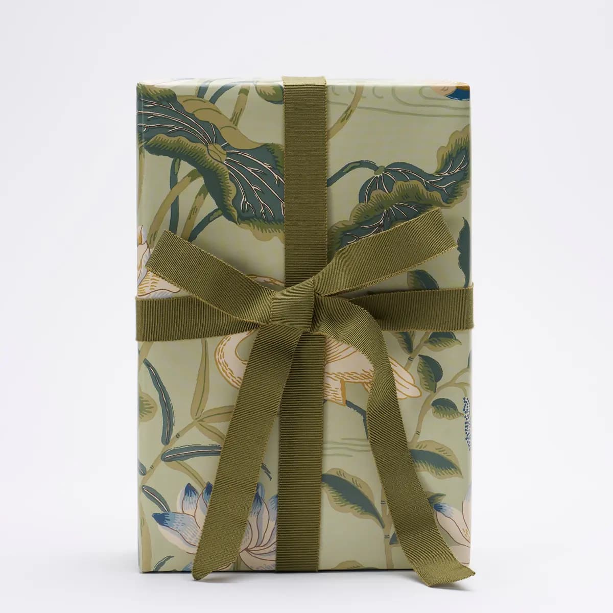 Lotus Garden Wrapping Paper_ AQUA