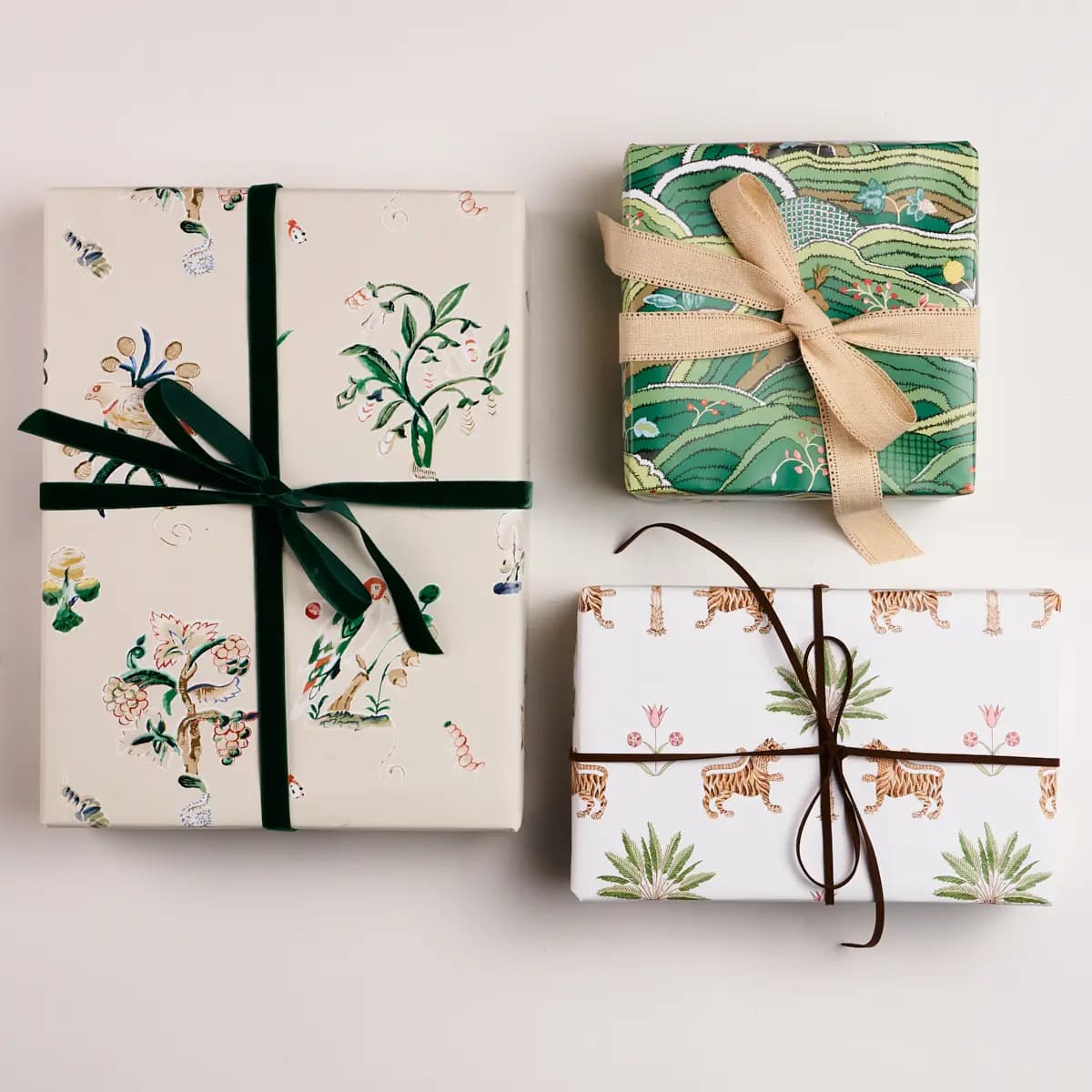 Rolling Hills Wrapping Paper_ GREEN