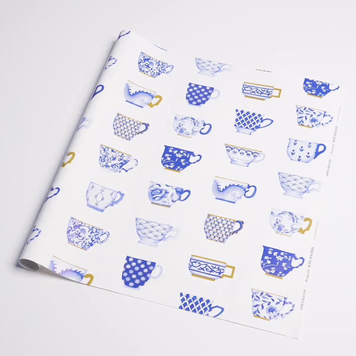 Onie's Teacups Wrapping Paper_ PORCELAIN