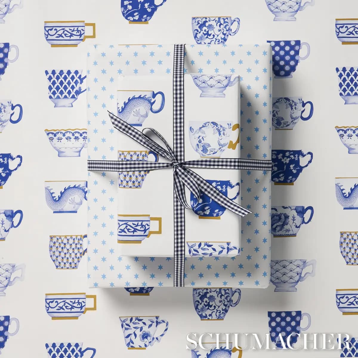 Onie's Teacups Wrapping Paper_ PORCELAIN