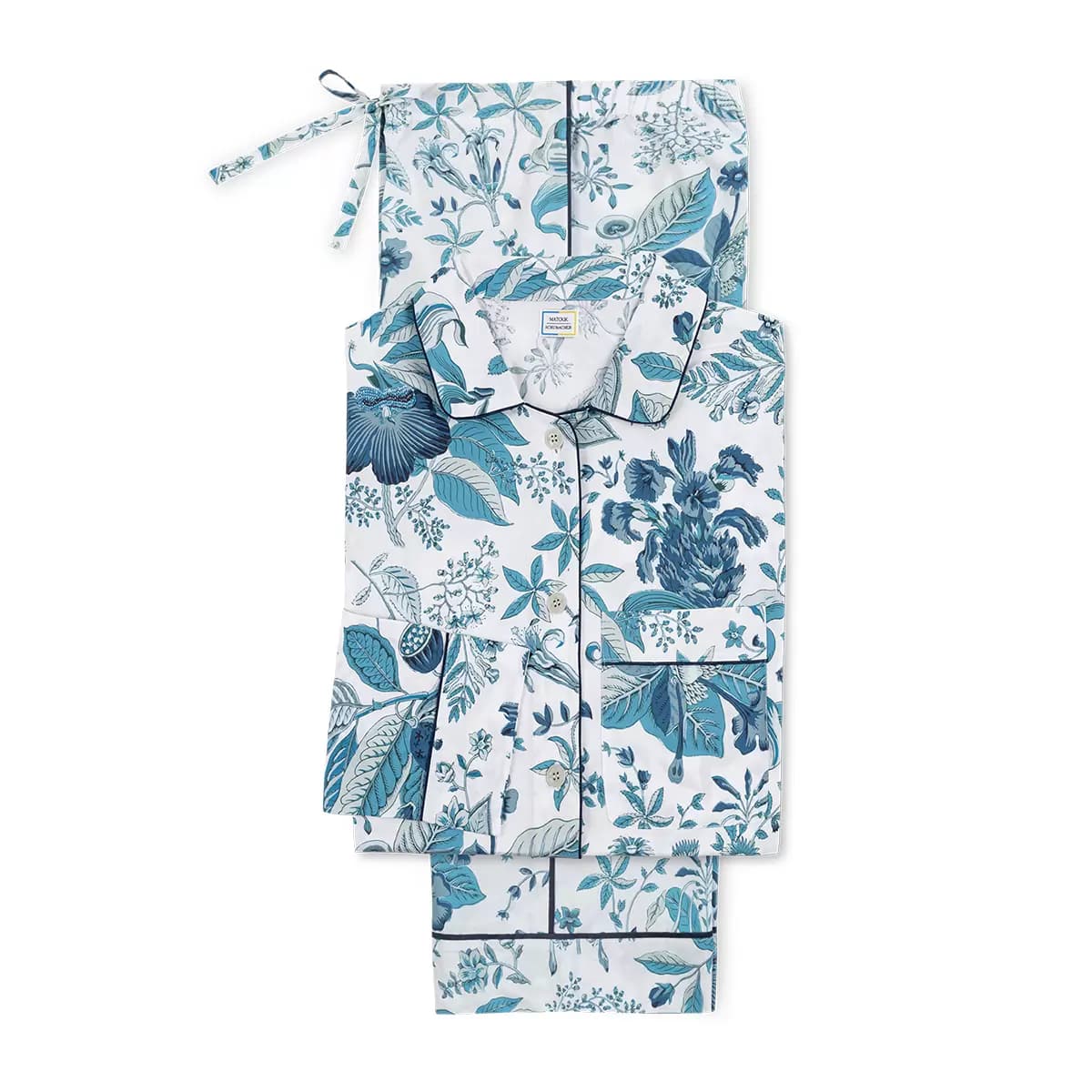 Pomegranate Pajama Set_ PRUSSIAN BLUE